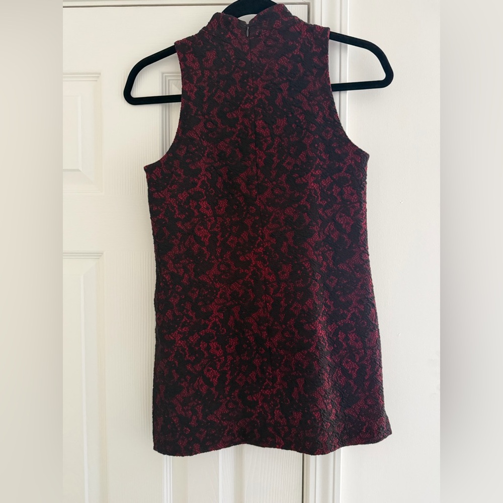 Michael Kors Red and Black Patterned Garment